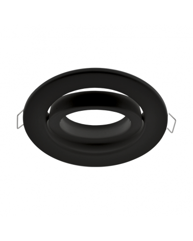 10.3 cm XXL round recessed steel downlight spot ring fixed GU10 matt white, black and nickel