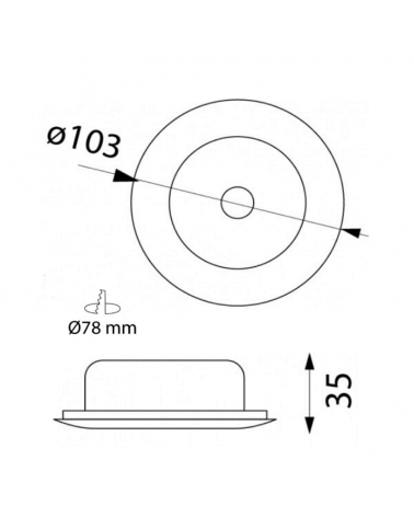 Aro spot downlight redondo acero empotrable 10,3 cm XXL fijo GU10 blanco mate, negro y nickel