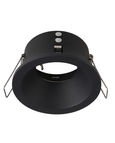 Round aluminum rollback downlight ring fixed recessed 8.5cm fixed GU10 sand white and black