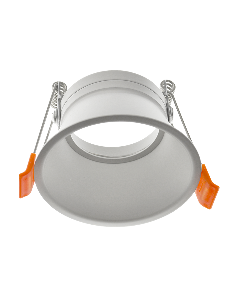 Aro downlight rollback redondo alumino fijo empotrable 8,1cm fijo GU10 blanco mate y negro