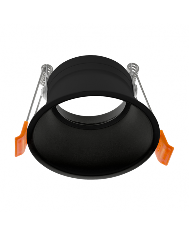 Round aluminum rollback downlight ring fixed recessed 8.1cm fixed GU10 matt white and black