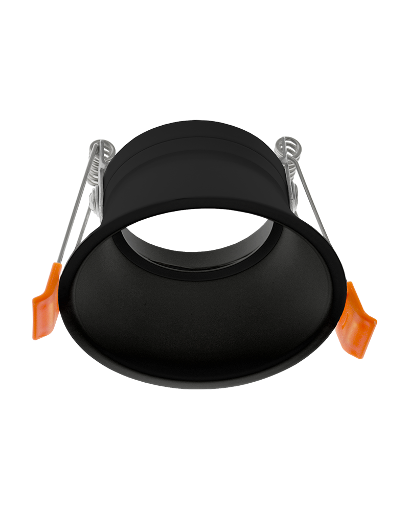 Round aluminum rollback downlight ring fixed recessed 8.1cm fixed GU10 matt white and black