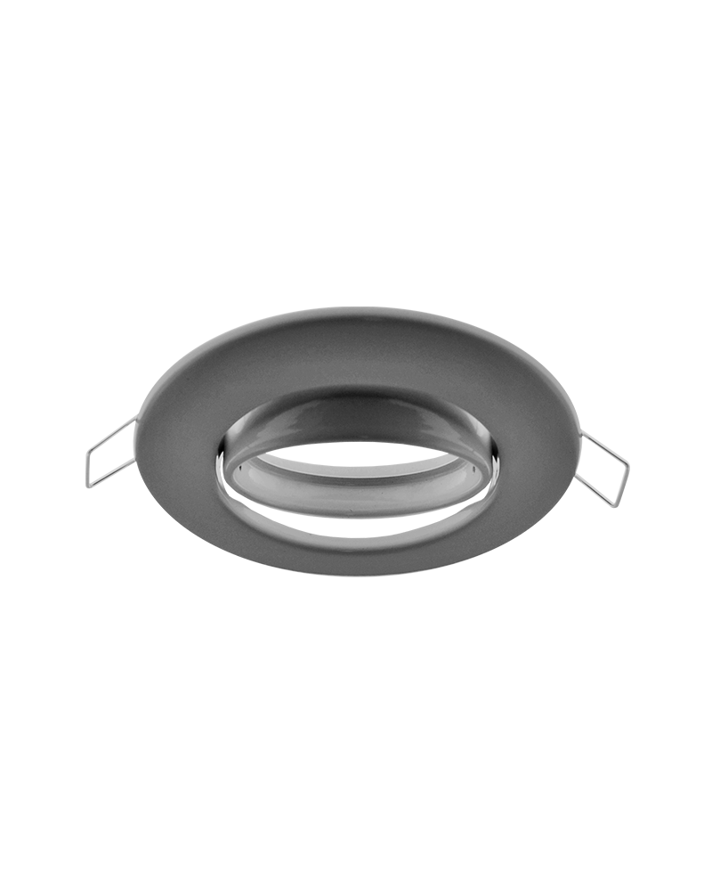 Steel recessed downlight porthole ring 9.5 cm. GU10 matt white, black and nickel