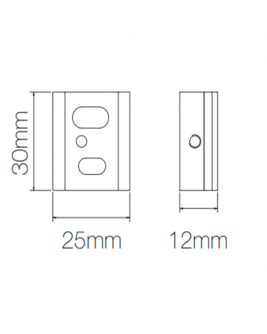 Accesorio carril para fijación techo