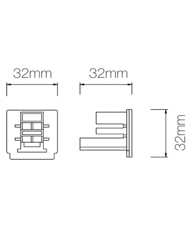 Tapa final accesorio carril