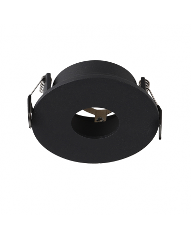 Fixed recessed round aluminum downlight ring 8.1cm GU10 matt white and black