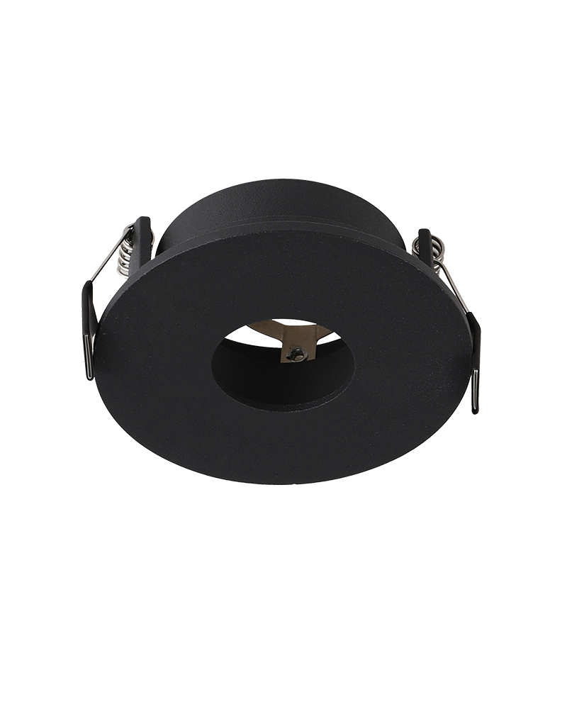 Fixed recessed round aluminum downlight ring 8.1cm GU10 matt white and black