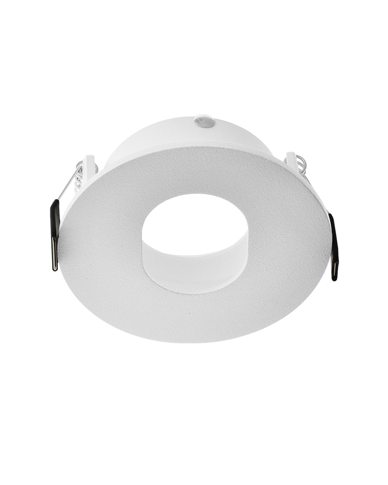 Aro downlight redondo alumino oscilante empotrable 8,1cm fijo GU10 blanco mate y negro