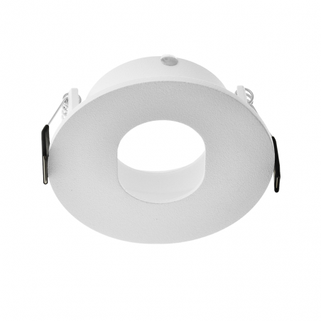 Tilting recessed round aluminum downlight ring 8.1cm GU10 matt white and black