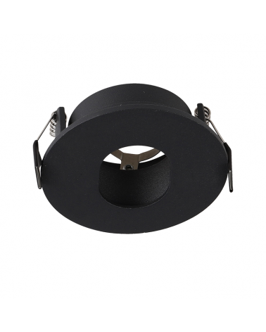 Tilting recessed round aluminum downlight ring 8.1cm GU10 matt white and black