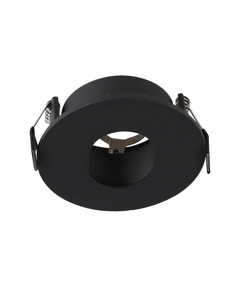 Tilting recessed round aluminum downlight ring 8.1cm GU10 matt white and black