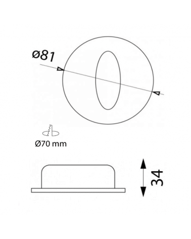 Tilting recessed round aluminum downlight ring 8.1cm GU10 matt white and black