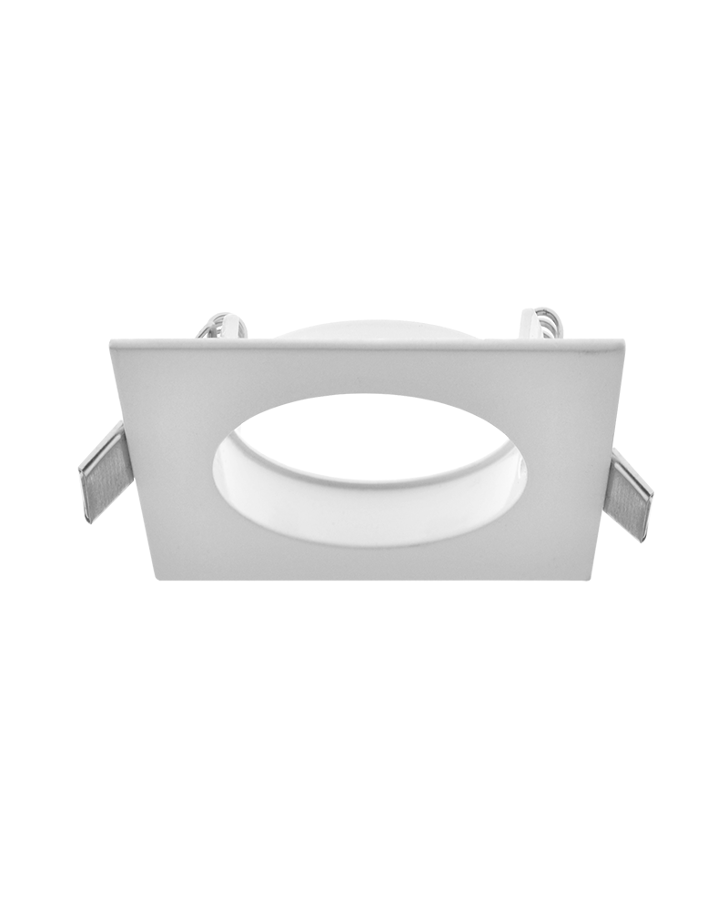 Aro cuadrado aluminio empotrable 8,2 GU10 fijo