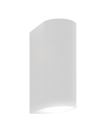Aplique de exterior blanco de aluminio y cristal 2xGU10 IP54