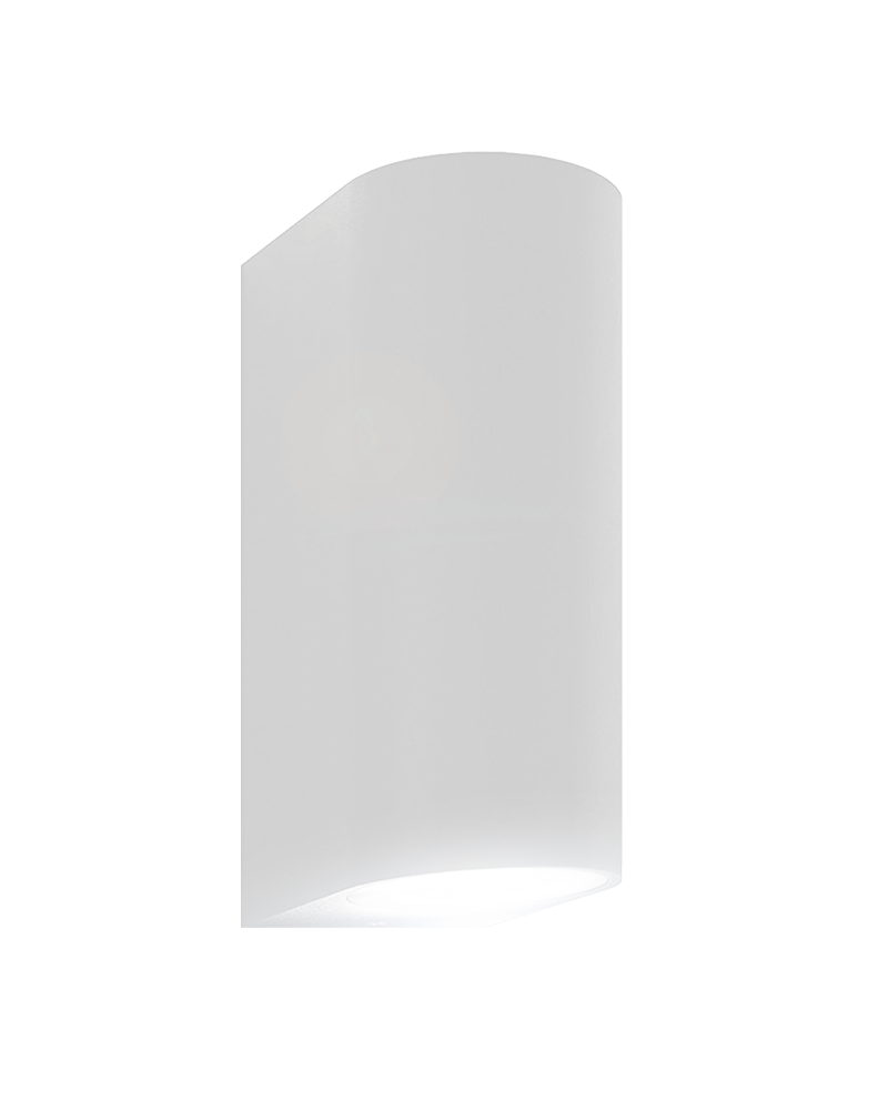 Outdoor wall light in white aluminum and glass 2xGU10 IP54