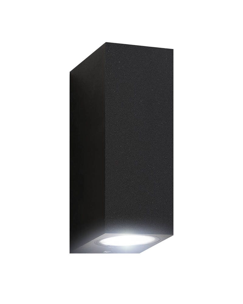 Outdoor wall light in aluminum and glass 2xGU10 IP54
