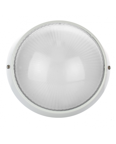Outdoor wall light in aluminum and glass E27 IP54 white
