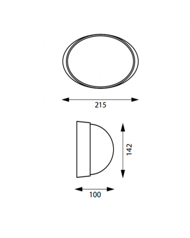 Outdoor wall light in aluminum and glass E27 90W IP54
