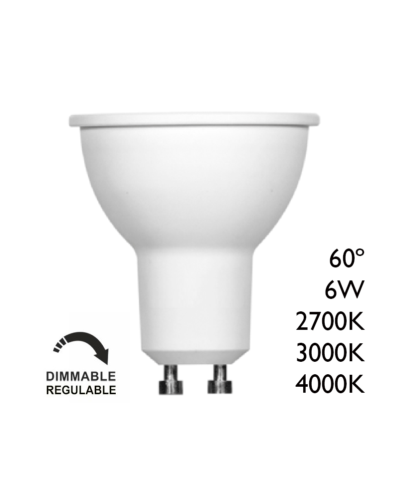 LED spot Dichroic 50mm LED Dimmable 6W GU10 60°