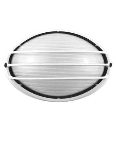 Outdoor wall light in aluminum and glass grille E27 90W IP54