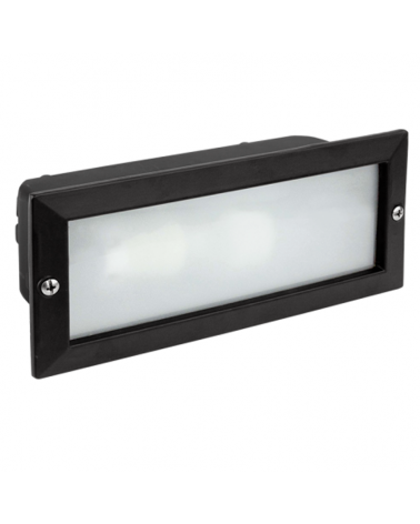 Outdoor recessed wall light in aluminum and glass E27 120W IP54