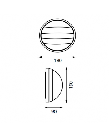 Aplique de exterior de aluminio y cristal E27 120W IP54