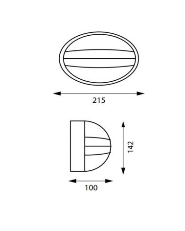 Aplique de exterior de aluminio y cristal reja E27 90W IP54
