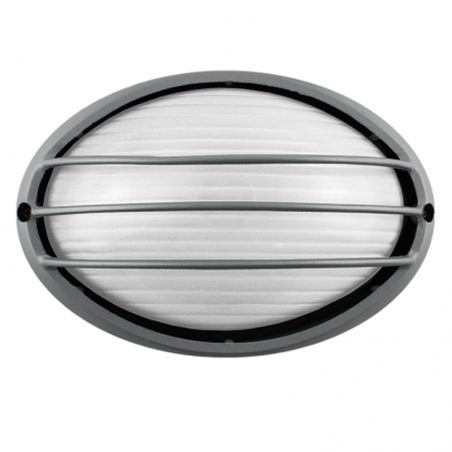 Outdoor wall light in aluminum and glass grille E27 90W IP54