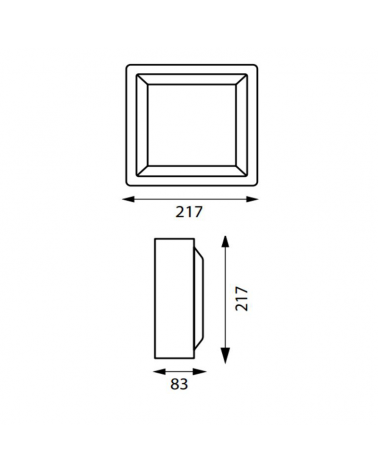 Aplique de exterior de aluminio y pc E27 120W IP54