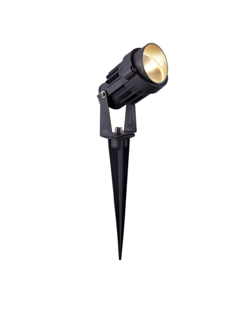 Outdoor spike LED 6W warm light 3000K IP65 38º 600Lm.
