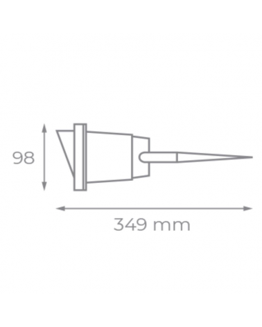 Outdoor spike LED 6W warm light 3000K IP65 38º 600Lm.