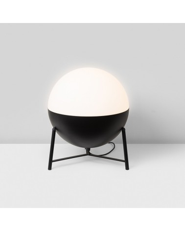 Lámpara de Diseño de mesa esfera móvil de 25cm con soporte tripode 15,5cm E-27