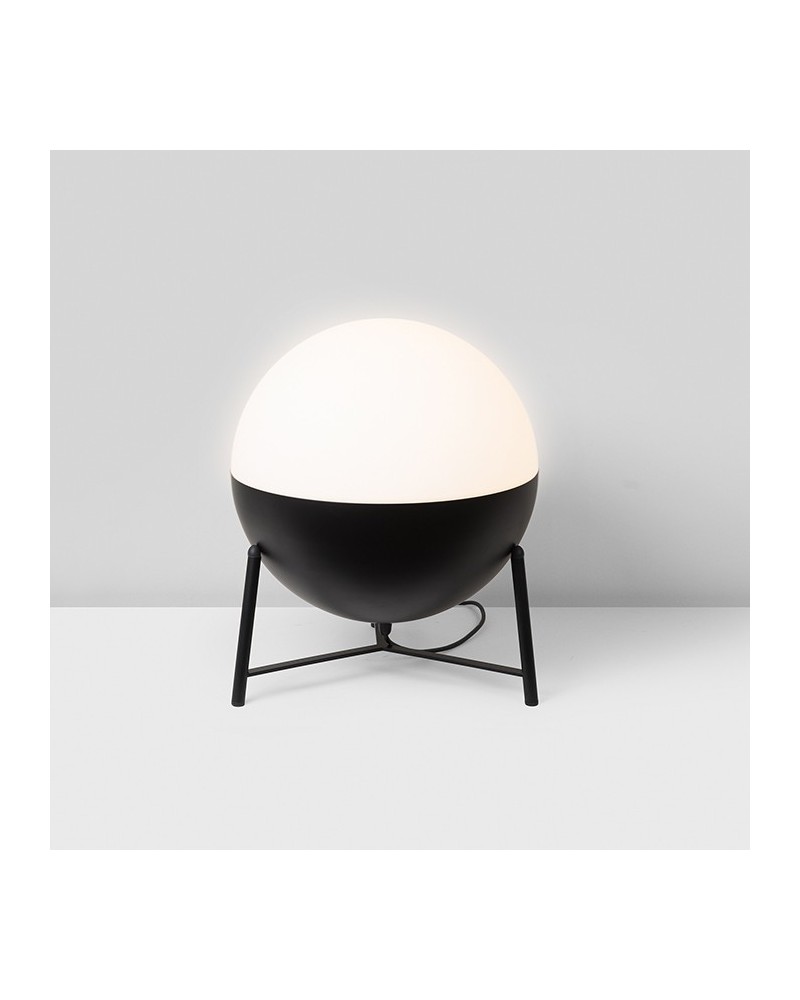 Lámpara de Diseño de mesa esfera móvil de 25cm con soporte tripode 15,5cm E-27