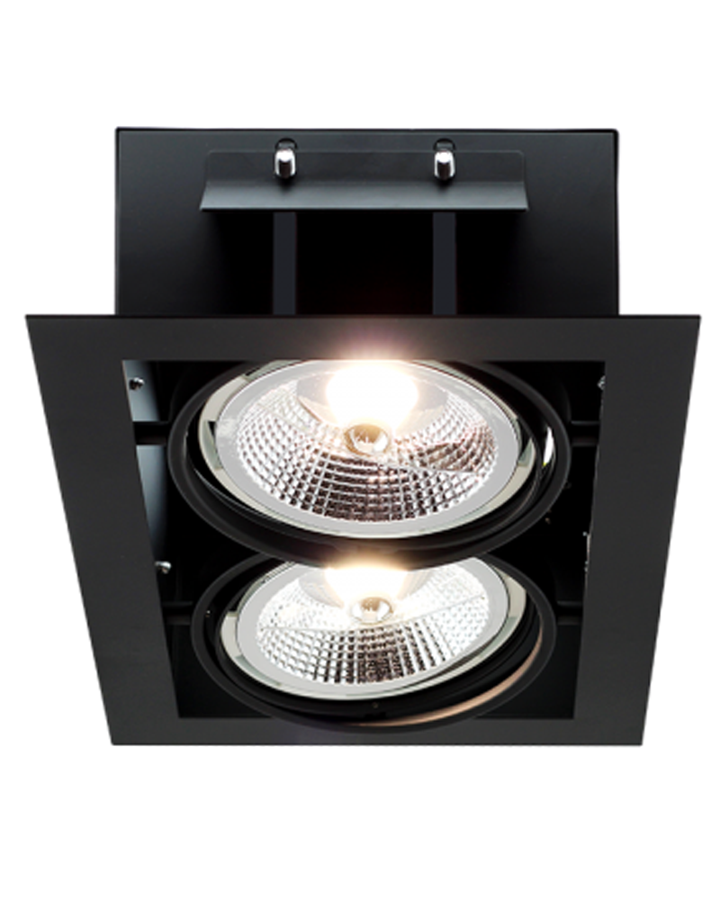 Cardan double aluminum recessed 35.5cm tilting GU10