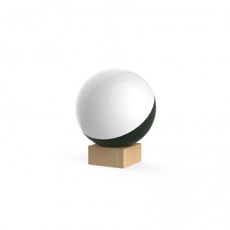 Design mobile sphere table lamp 35cm with 8cm ash wood support E-27