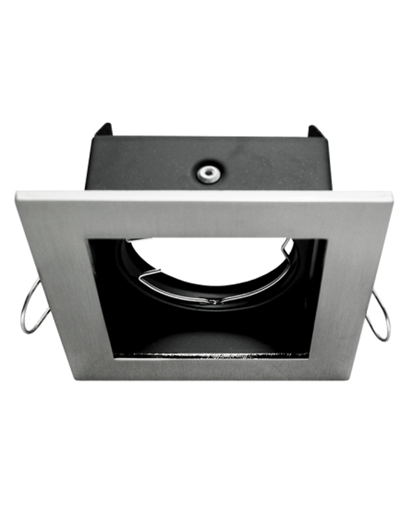 Square ring recessed aluminum 9cm tilting GU10
