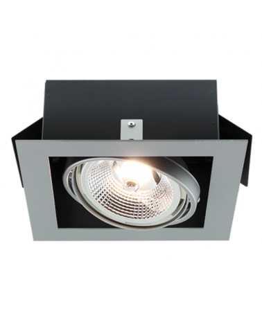 Cardan empotrable aro cuadrado aluminio 20,5cm basculante GU10