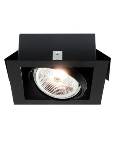 Cardan square ring aluminum recessed 20.5cm tilting GU10