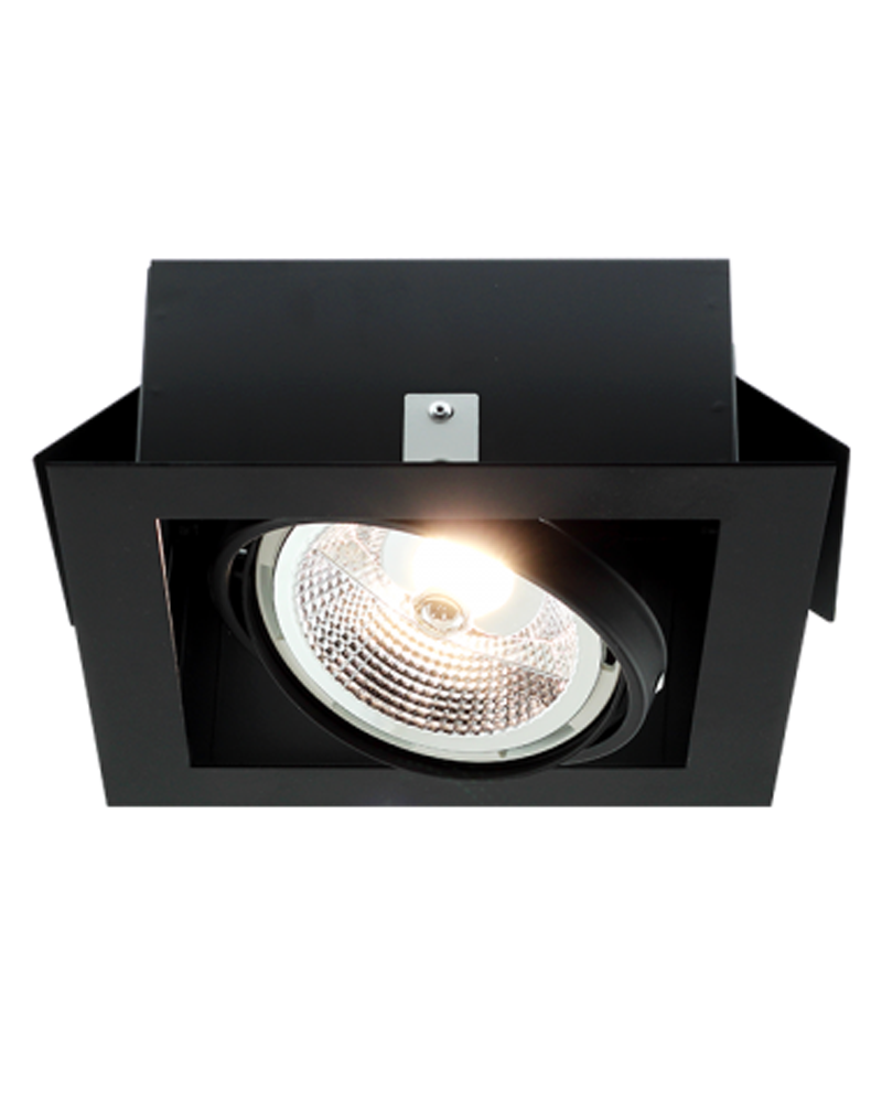 Cardan square ring aluminum recessed 20.5cm tilting GU10