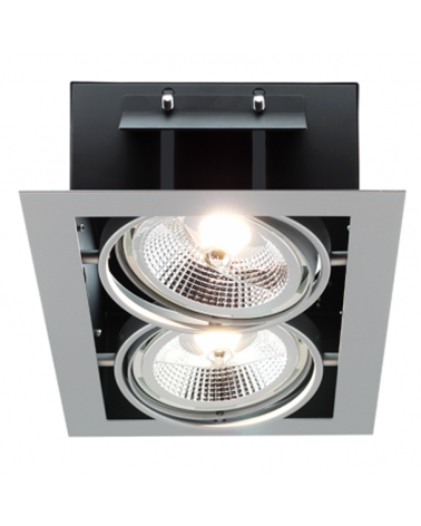 Cardan double aluminum recessed 35.5cm tilting GU10