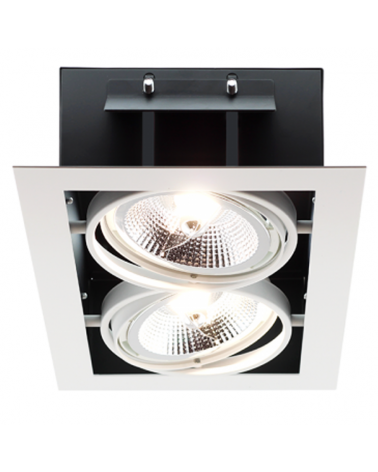 Cardan double aluminum recessed 35.5cm tilting GU10