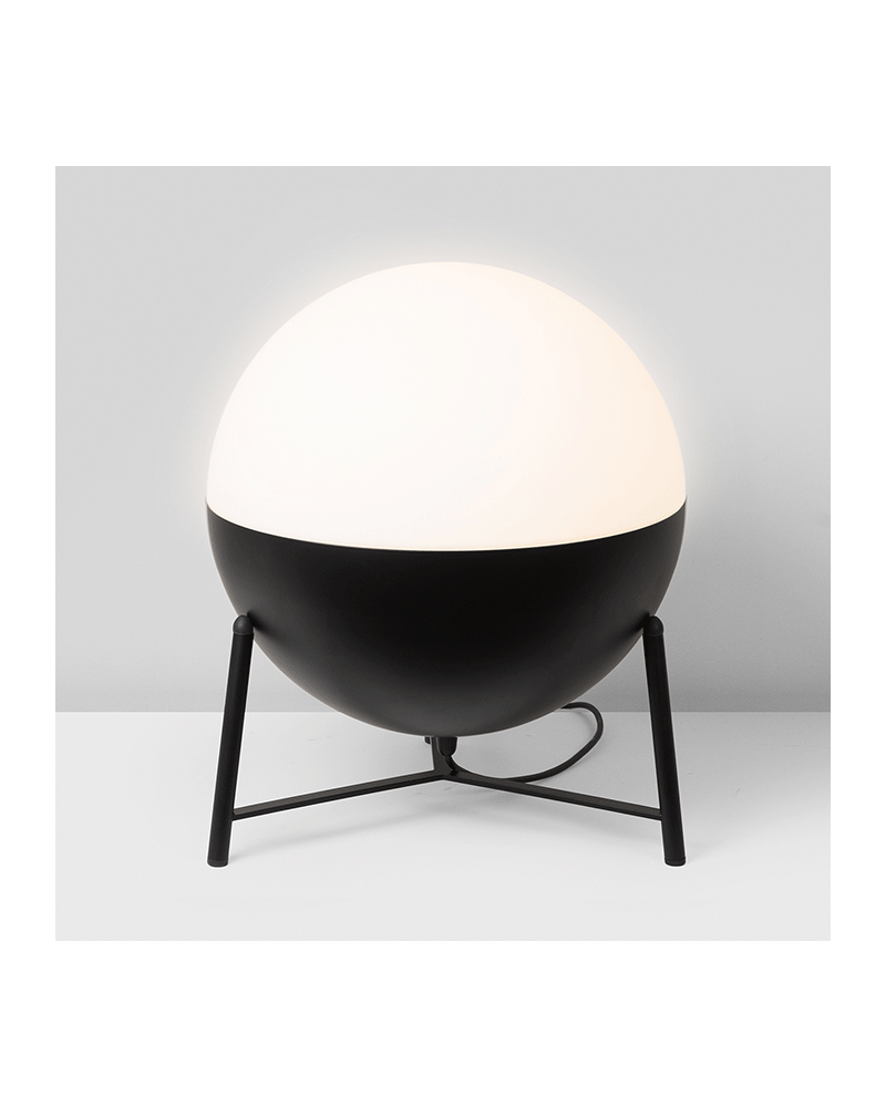 Lámpara de Diseño de mesa esfera móvil de 35cm con soporte tripode 17,5cm E-27