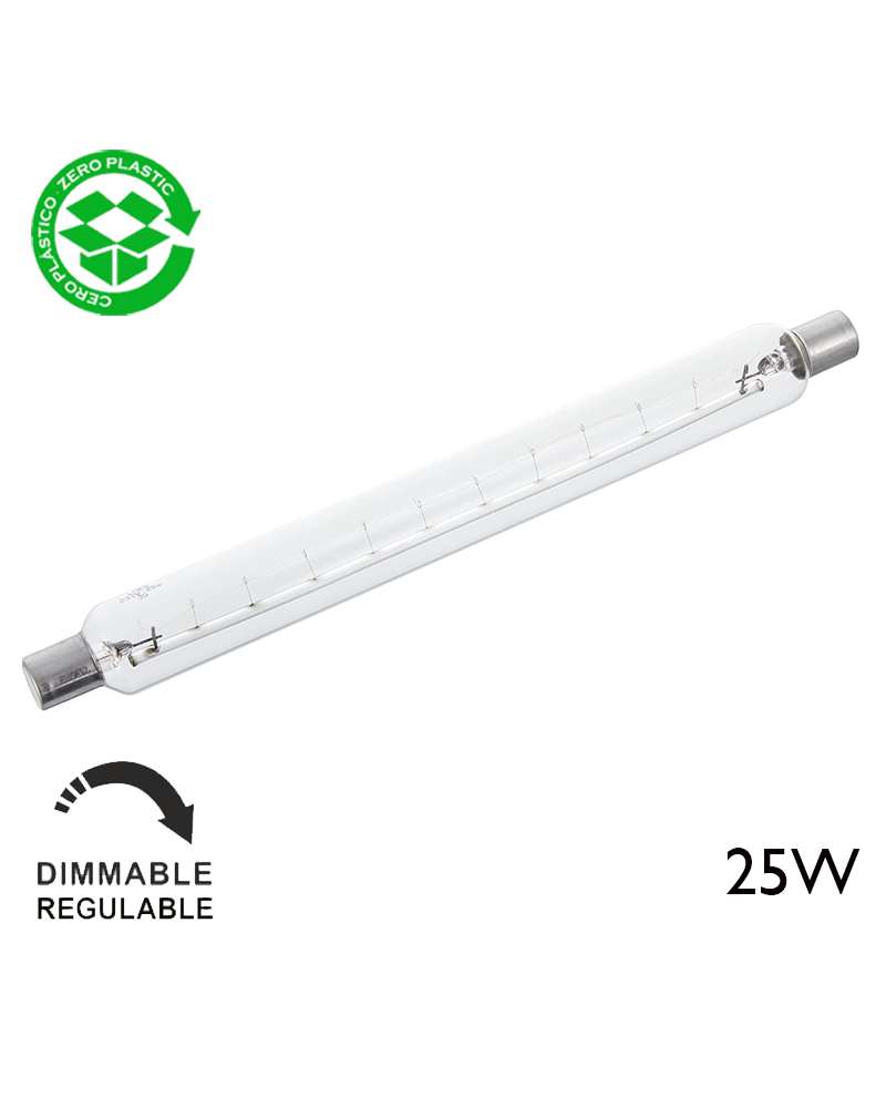Sofito incandescente claro S15 25W 25x254mm