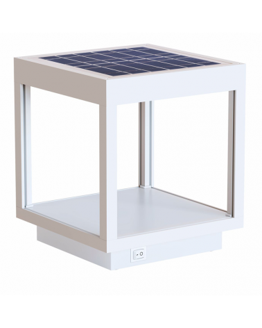 Portable solar LED spotlight 18cm made of aluminum 3.5W 3000K IP65