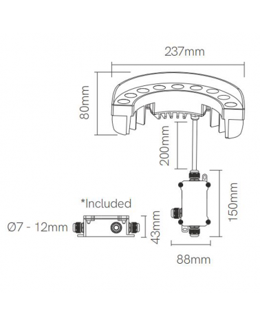 Foco proyector aluminio LED iluminación de arboles 9W 3000K