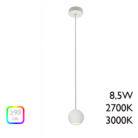 LED Ceiling lamp white aluminum with surface ceiling canopy 8.5W