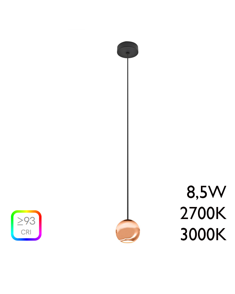 LED Bronze aluminum ceiling lamp with surface ceiling canopy 8.5W