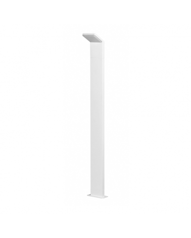 LED Outdoor bollard light 110cm high in white aluminum IP54 9W