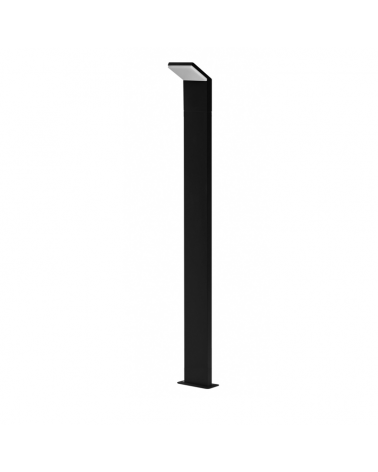 LED Outdoor bollard light 110cm high in black aluminum IP54 9W