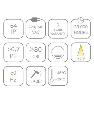 Baliza para exterior 110cm de altura de aluminio negro IP54 LED 9W